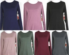 32 Degrees Women Crew Top Long Sleeve Baselayer Lightweight S,M,L,XL,2XL