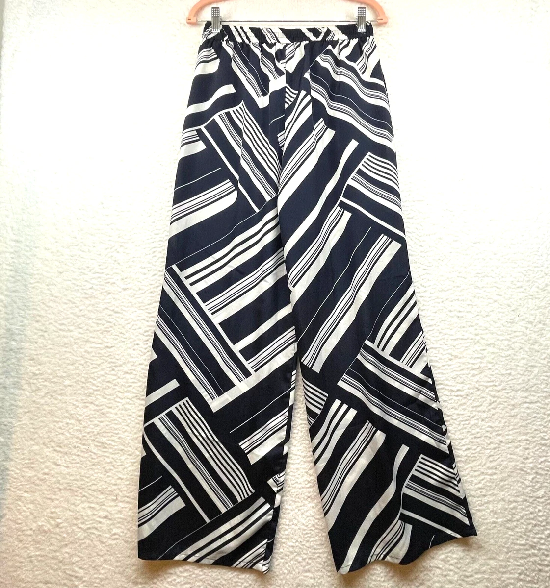 Liz Claiborne Pants Womens Small Blue White Stripes Drawstring