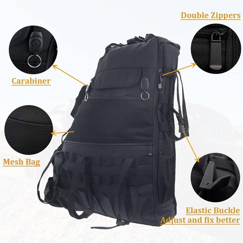 4Doors Organizers Saddlebag Holder Bags Tool Kits For Jeep Wrangler JK TJ JL 07+ - Picture 9 of 24