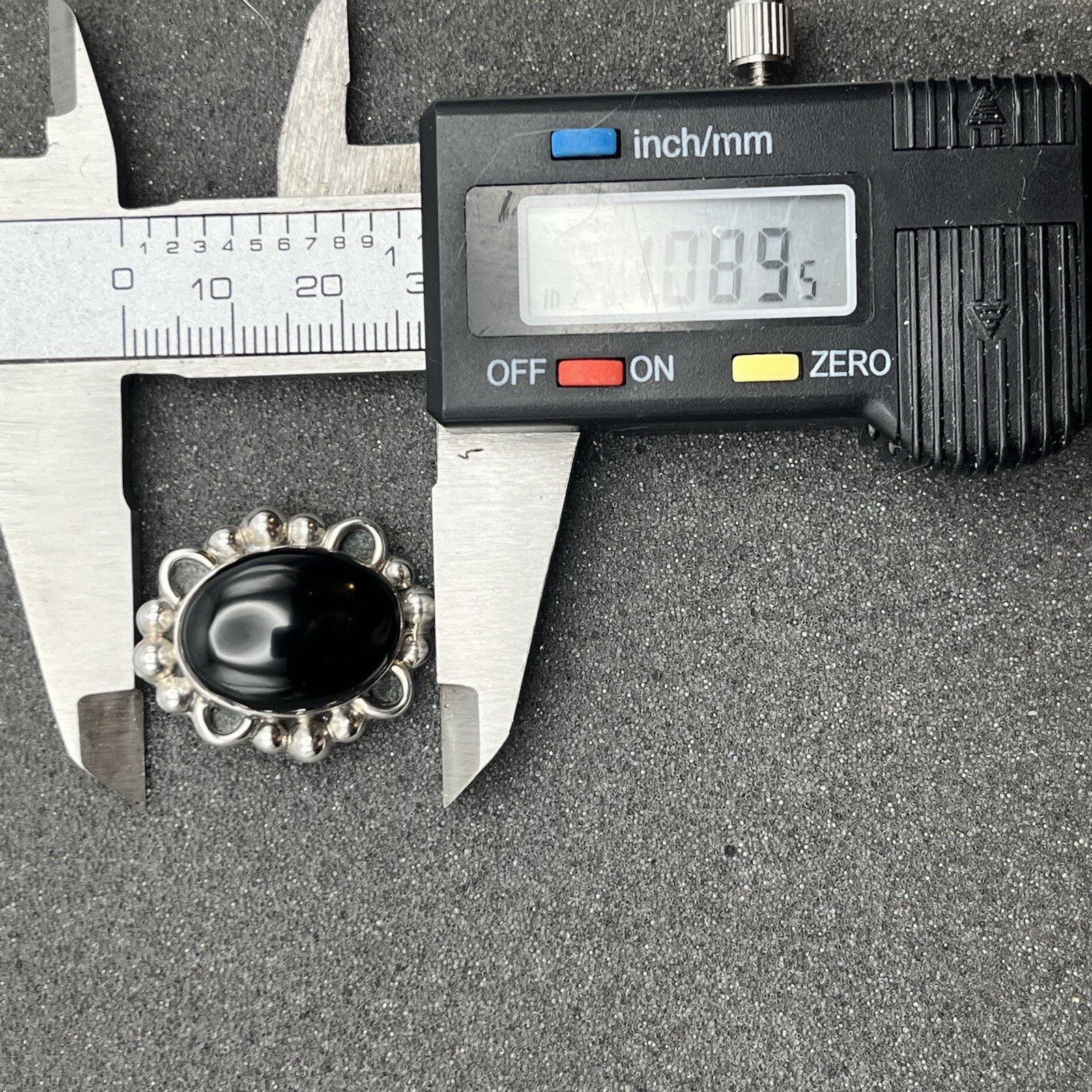 Solid Sterling Silver Onyx Earrings - image 8