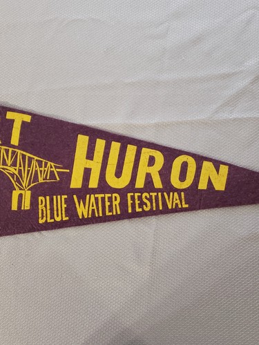 Vintage Rare Blue Water Festival Port Huron Michigan MI Pennant - Picture 4 of 6