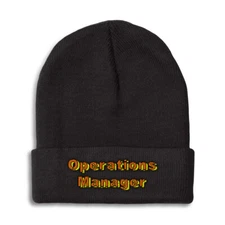 Beanies for Men Operations Manager Winter Hats for Women Acrylic Skull Cap
