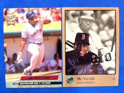 Mo Vaughn 1992 Fleer Ultra RC & 1992 Leaf Studio Baseball - Red Sox