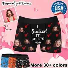 Personalized Boxer Briefs With Face, Underwear With Face On It, Husband Boxer