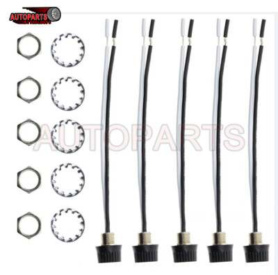 5PCS Black Rotary Stye On/Off Canopy Wire Zing Ear Switch Metal