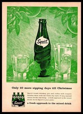 1964 Squirt Soda Bottle 6-Pack Christmas Mixed Drinks Cocktails Vintage Print Ad