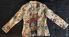 Vintage Alfred Dunner Floral Tapestry Blazer Jacket  Size 10 single breasted 