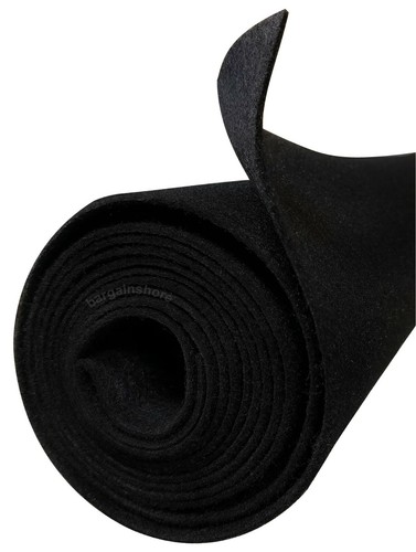 BLACK 45-48"W SpeakerBox Carpet Trunk Liner Custom Car Audio Polymat Backed Felt - Picture 6 of 6