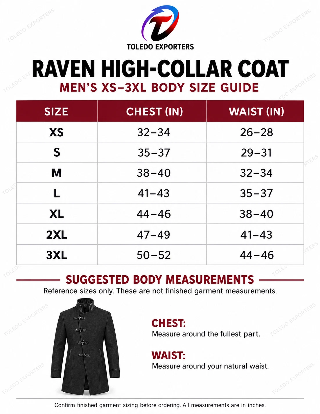 Men’s Black Gothic High-Collar Coat with Toggle Fastenings and Asymmetric Front image 4