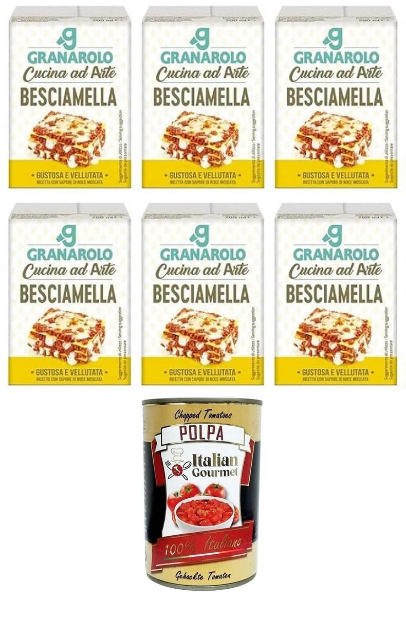 Granarolo Besciamella UHT-Béchamelcreme zum Kochen, haltbar 6x200ml+Polpa