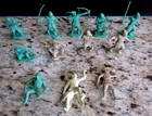 Large Lot of Vintage Robin Hood Hard Rubber Playset Figures Medieval Marx ?