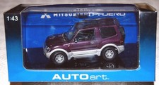MITSUBISHI PAJERO SWB 2-Door 1999 Purple Silver 1:43 AUTOart RHD 57112