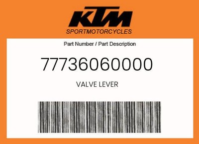KTM Genuine Valve Lever - 77736060000