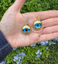 Evil Eye Pendant Protection Luck Spiritual 2 pieces