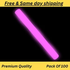 Party Glowz 100 Pcs Led Glow Sticks Light Up Batons 3 Mode Flashing Light