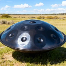 Black Handpan for Beginners 12Notes, 440Hz | Comes with a Portable Handpan Bag