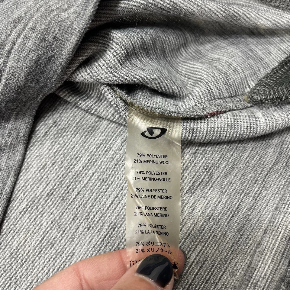 Polo de ciclismo Giro Sport Design gris mezcla de lana merino bolsillo con cremallera grande para hombre Foto 3 de 4