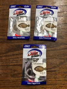 Eagleclaw L911 Squid Skirt Flounder Fluke Rig White/Green Squid Lot Of 3