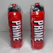2 PRIME Hydration Squeeze Sports Water Bottles 1L Tropical Punch Red - Brand New
