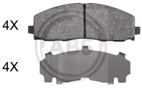 Fits A.B.S. 37936 Brake Pad Set, disc brake