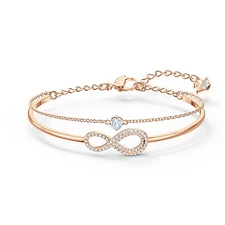 Eternal love double layer bracelet women's Swarovski elements crystal 8-shaped b