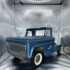 Structo Vintage Blue Tin Toy Truck Tractor for Collectible Display or resto