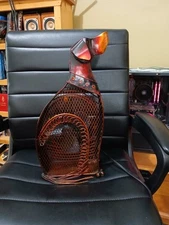 DECO BREEZE Decorative Bronze Dog Figurine Metal Electric Fan - 18"