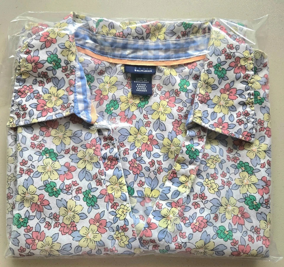 BLUSA TOP MUJER EDICIÓN BÁSICA SIN MANGAS ABOTONADA - XL - MULTICOLOR FLORAL Foto 2 de 4