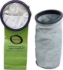6 QT Round Bag Filter Kit For Proteam BackPack Vacuums. 10 100431 Bags 1 100564