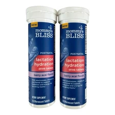 Mommy’s Bliss Postnatal Lactation Hydration Berry Acai Drink Tablets 20ct NEW