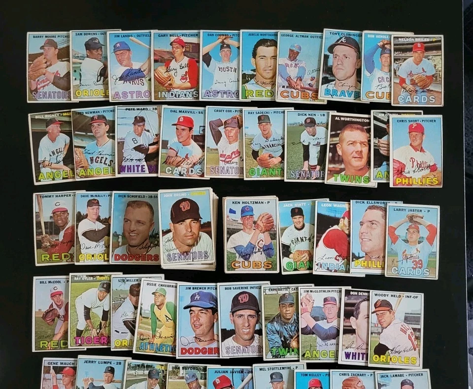 Lote de béisbol Topps 1967 - 108 diferentes - con Barry Moore y Jim Brewer Foto 3 de 4