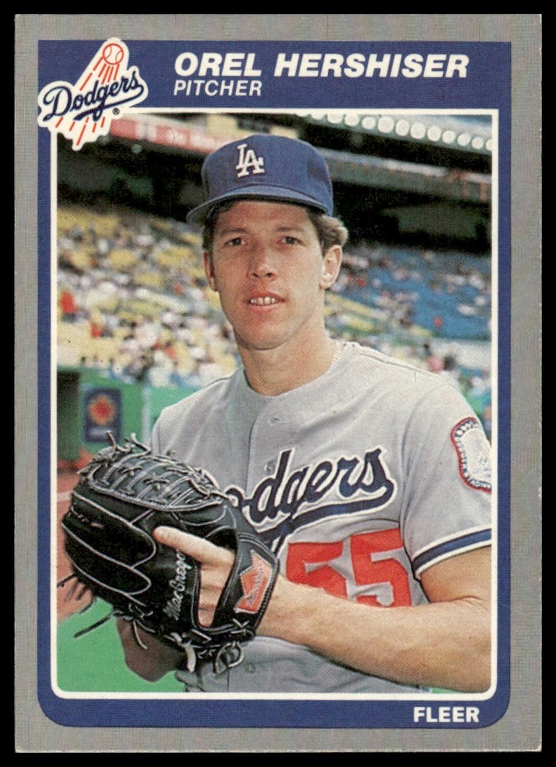 1985 Fleer Orel Hershiser #371 Rookie Los Angeles Dodgers - Excellent