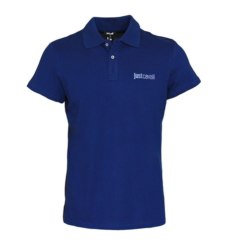 Just Cavalli Designer Polo Shirt Poloshirt B47 Navy Gr. L (50)