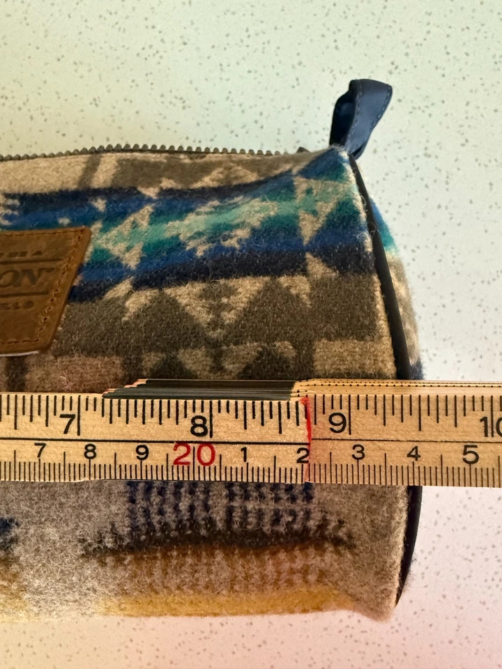 Pendleton Kit de Viaje Chief Joseph Azul Bolso de Lana Virgen Nuevo Azul y Gris Foto 4 de 4