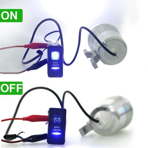 12V 24V Waterproof Car Van Boat Marine Dash Rocker Switch Blue ON-OFF LED Light - Picture 8 of 9