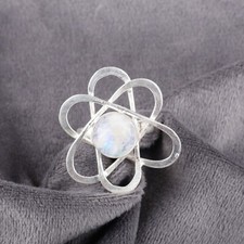 Rainbow Moonstone Gemstone 925 Sterling Silver Ring Handmade Jewelry Ring Gift