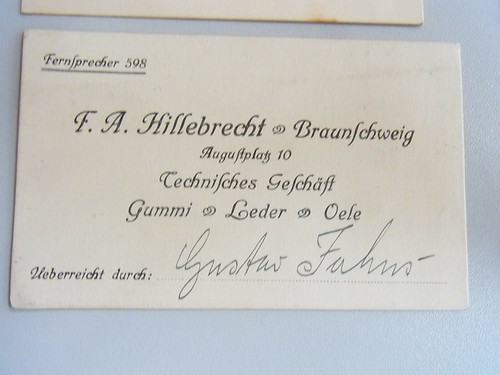 8 Geschäfts-Visitenkarten BRAUNSCHWEIG, wohl um 1920 - 第 5/8 張圖片