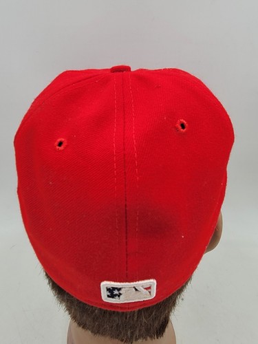 Cleveland Indians Chief Wahoo Stars & Stripes 2009 Fitted Red Hat Sz 7 New Era - Picture 7 of 19
