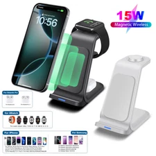 3in1 Wireless Charger Dock Station Fast Charging for iPhone Apple Watch Air Pods