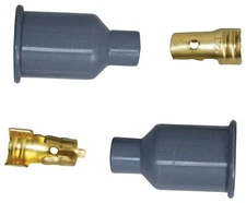 MSD Ignition 3322 Spark Plug Wire Boots & Terminals Straight Socket Cap - Pair