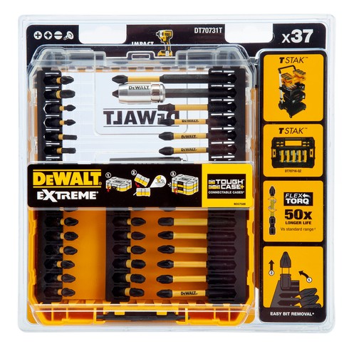Dewalt DT70731T FLEXTORQ Screwdriver Bit Set in Connectable Case (37 Piece) - Picture 4 of 4