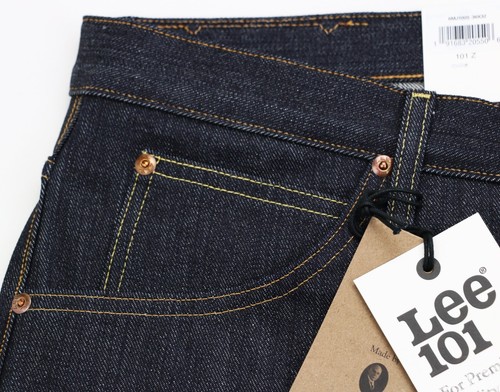 Lee 101 Z Jeansy męskie 13 3/4oz Japoński Selvedge Denim Made in Italy Sanforized - Zdjęcie 6 z 23