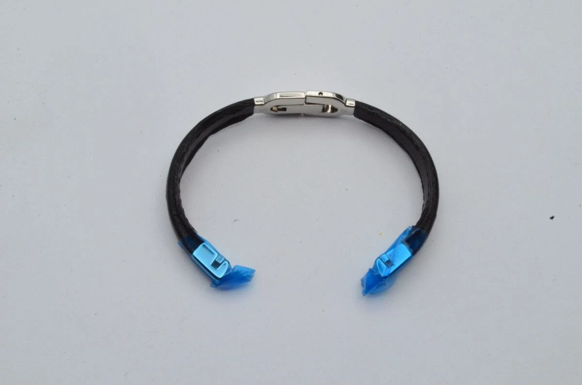 BRACELET EN ACIER POUR FEMMES GUCCI 5 MM BRACELET BARRETTES BRACELET POUR CUIR NOIR 6800