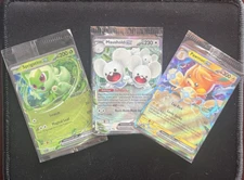 Sprigatito Ex SVP 087, Pawmot Ex 073/197, Maushold Ex 155/182 Promo Cards Sealed