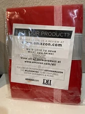 DII Red Embroider Mistletoe Corner W Border Table Runner 14X 72 3821537804