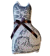 8" Pink Flowers Roses Balsam Fir Filled Sachet Calico Cat Christmas tree Paine's