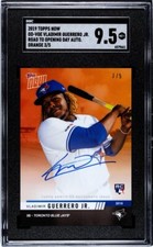2019 TOPPS NOW #OD-VGE Vladimir Guerrero Jr. AUTO /5 Road To Opening Day SGC 9.5