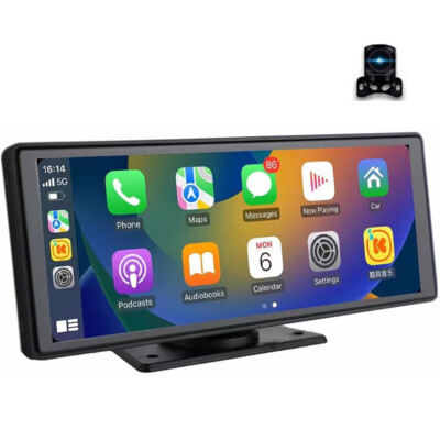 For Apple Carplay Car Radio Stereo 10.26in Video Player Bluetooth FM W/Camera