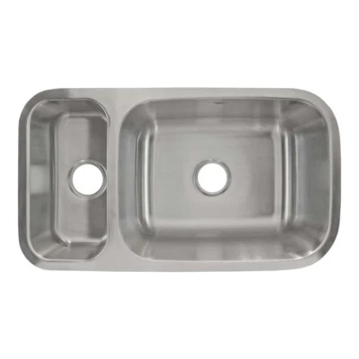 LESSCARE Undermount Stainless Steel Double Basin Kitchen Sink 32 1/4 " x 17 7/8" x 9"