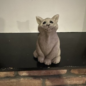 Quarry Critters Cat Chico 2000 Figurine Second Nature Design Big Smile Adorable 